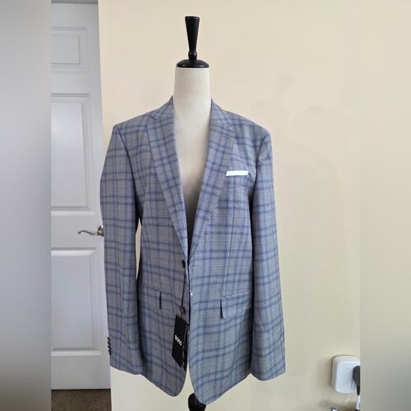 BOSS Blue Checkered Blazer